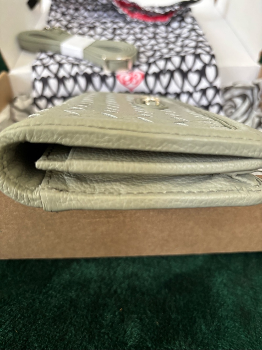 Brand new Brighton interlock large wallet with strap Sage - Picture 6 of 14